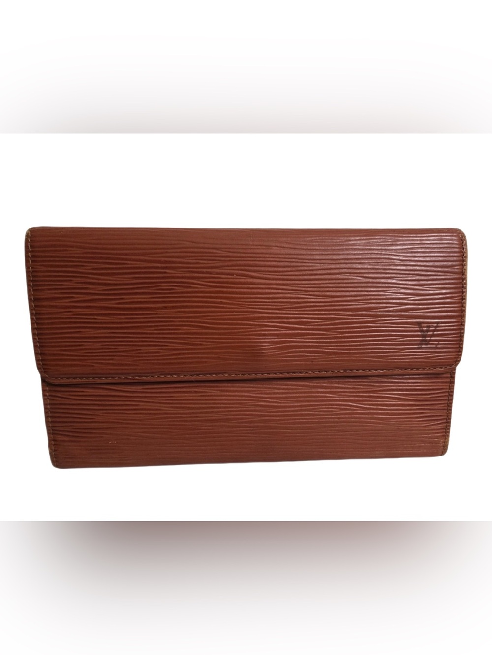 Vintage Louis Vuitton Epi Porte Trésor International Trifold Wallet Kenyan Brown